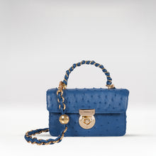 Load image into Gallery viewer, Coral-01 Blue Leather Shoulder Bag