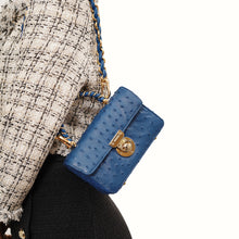 Load image into Gallery viewer, Coral-01 Blue Leather Shoulder Bag