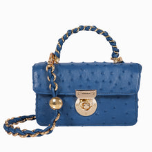 Load image into Gallery viewer, Coral-01 Blue Leather Shoulder Bag