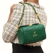Load image into Gallery viewer, Coral-02 Green Leather Shoulder Bag