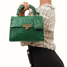 Load image into Gallery viewer, Coral-04 Green Leather Shoulder Bag