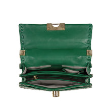 Load image into Gallery viewer, Coral-04 Green Leather Shoulder Bag
