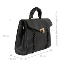 Load image into Gallery viewer, Milos-03 Black Leather Shoulder Bag