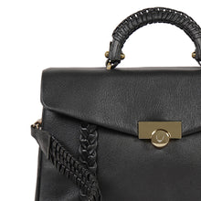 Load image into Gallery viewer, Milos-03 Black Leather Shoulder Bag