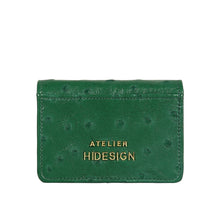 Load image into Gallery viewer, Coral W3 Green Leather Bi-Fold Wallet