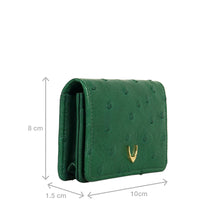 Load image into Gallery viewer, Coral W3 Green Leather Bi-Fold Wallet