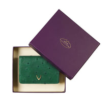 Load image into Gallery viewer, Coral W3 Green Leather Bi-Fold Wallet
