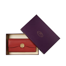 Load image into Gallery viewer, Milos W3 Red Leather Bi-Fold Wallet