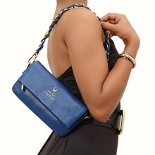 Load image into Gallery viewer, Milos W5 Blue Leather Sling Wallet