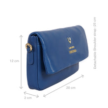 Load image into Gallery viewer, Milos W5 Blue Leather Sling Wallet