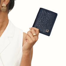 Load image into Gallery viewer, Ritz W1 Blue Leather Bi-Fold Wallet