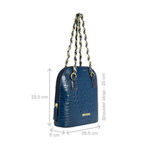 Load image into Gallery viewer, Copacabana 01 Blue Leather Shoulder Bag