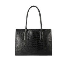 Load image into Gallery viewer, Arlette 02 Black Leather Shoulder Bag