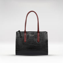 Load image into Gallery viewer, Casino 03 Black Leather Tote Bag