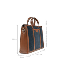 Load image into Gallery viewer, Ninon 01 Blue Leather Messenger Bag