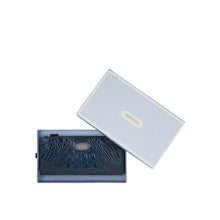 Load image into Gallery viewer, Alisson W2 Blue Leather Bi-Fold Wallet