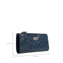 Load image into Gallery viewer, Alisson W2 Blue Leather Bi-Fold Wallet