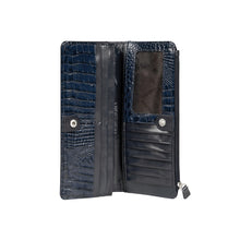 Load image into Gallery viewer, Alisson W2 Blue Leather Bi-Fold Wallet
