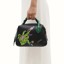 Load image into Gallery viewer, Garden 01 Black Leather Sling Bag