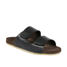 Load image into Gallery viewer, Kisawa Men's Black Leather Slides