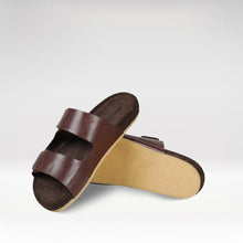 Load image into Gallery viewer, Kisawa Men's Tan Leather Slides