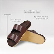 Load image into Gallery viewer, Kisawa Men's Tan Leather Slides
