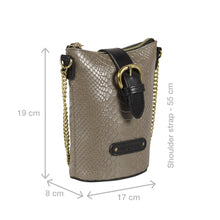 Load image into Gallery viewer, Shaina Silver Leather Sling Bag