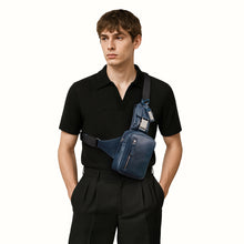 Load image into Gallery viewer, Andover 01 Blue Leather Crossbody