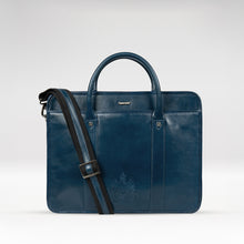Load image into Gallery viewer, Andover 02 Blue Leather Briefcase