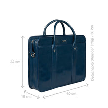 Load image into Gallery viewer, Andover 02 Blue Leather Briefcase