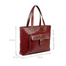 Load image into Gallery viewer, Lowell 02 Red Leather Tote Bag