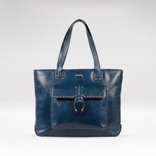 Load image into Gallery viewer, Lowell 02 Blue Leather Tote Bag