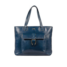 Load image into Gallery viewer, Lowell 02 Blue Leather Tote Bag