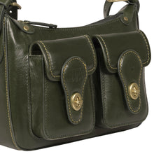 Load image into Gallery viewer, Pyne 01 Green Leather Sling Bag