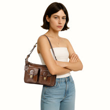 Load image into Gallery viewer, Pyne 02 Brown Leather Shoulder Bag