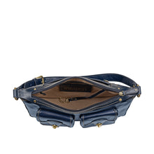 Load image into Gallery viewer, Pyne 02 Blue Leather Shoulder Bag