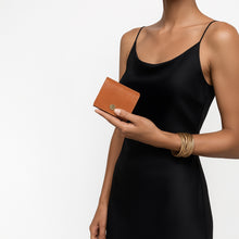 Load image into Gallery viewer, Trinity W1 Orange Leather Trifold Wallet