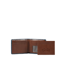 Load image into Gallery viewer, Andover W1 Blue Leather Bi-Fold Wallet