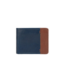 Load image into Gallery viewer, Andover W2 Blue Leather Trifold Wallet