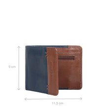 Load image into Gallery viewer, Andover W2 Blue Leather Trifold Wallet