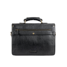 Load image into Gallery viewer, Gi First Black Leather Briefcase
