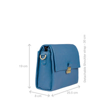 Load image into Gallery viewer, Lucina Blue Leather Shoulder Bag