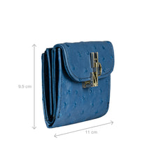 Load image into Gallery viewer, Terra W1 Blue Leather Bi-Fold Wallet