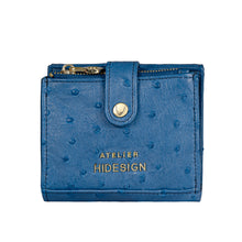 Load image into Gallery viewer, Terra W1 Blue Leather Bi-Fold Wallet