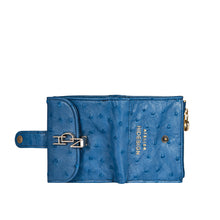 Load image into Gallery viewer, Terra W1 Blue Leather Bi-Fold Wallet