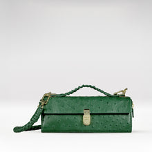 Load image into Gallery viewer, Terra W2 Green Leather Sling Wallet