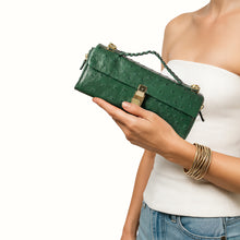Load image into Gallery viewer, Terra W2 Green Leather Sling Wallet