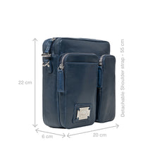 Load image into Gallery viewer, Okavango 01 Blue Leather Crossbody