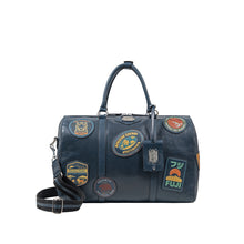 Load image into Gallery viewer, Okavango 02 Blue Leather Duffle Bag