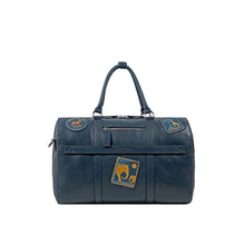 Load image into Gallery viewer, Okavango 02 Blue Leather Duffle Bag
